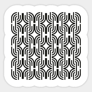 Geometric black pattern art deco Sticker